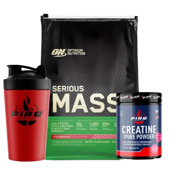 Serious Mass + Creatina Fire + shaker