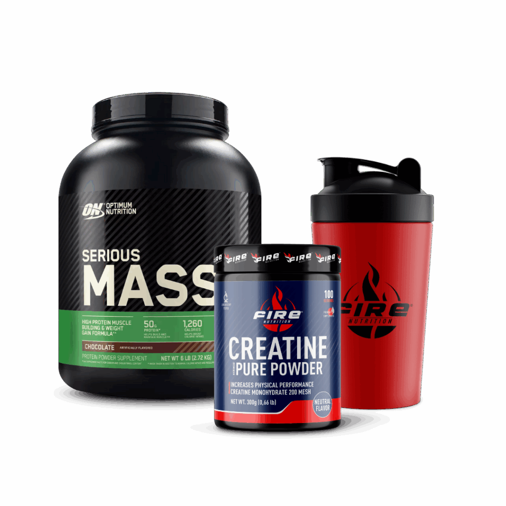 serious mass + creatina fire nutrition