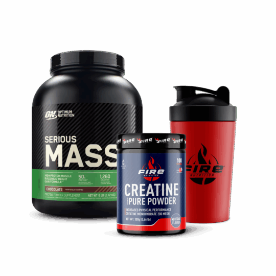 serious mass + creatina fire nutrition
